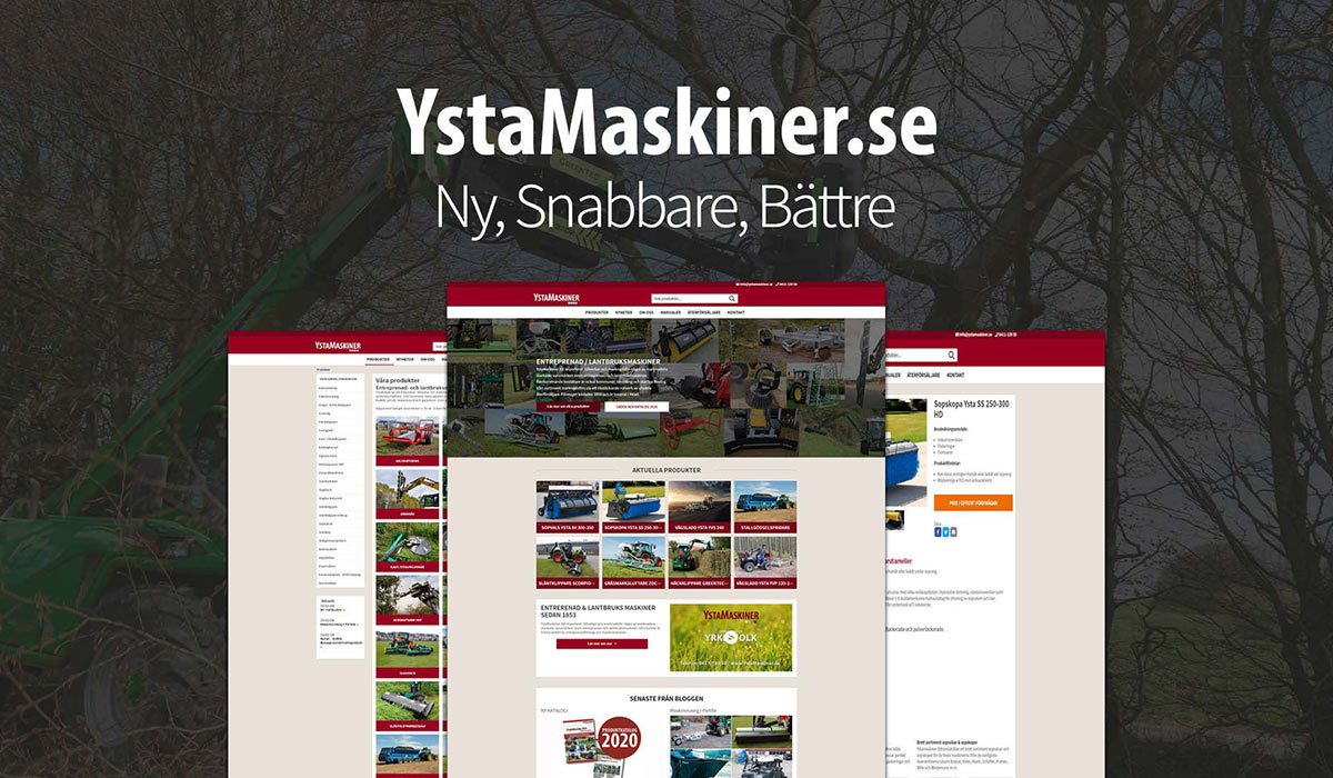 Ny hemsida för YstaMaskiner