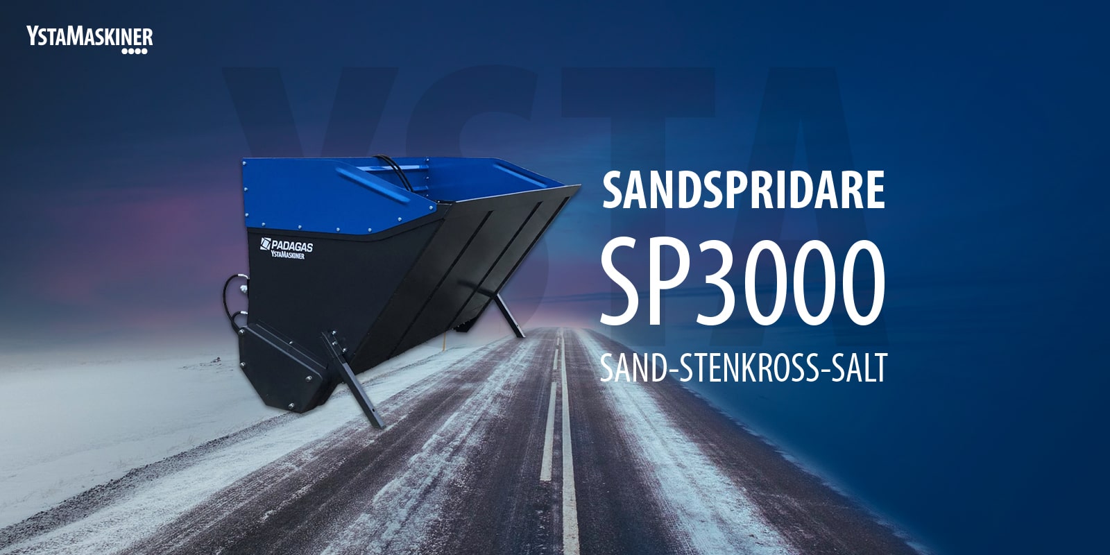 Sandspridare salt sand sten SP3000